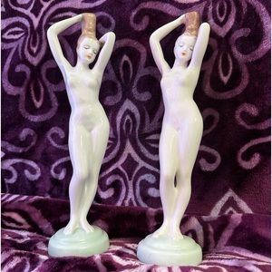 Fine porcelain china nude women figurine art.